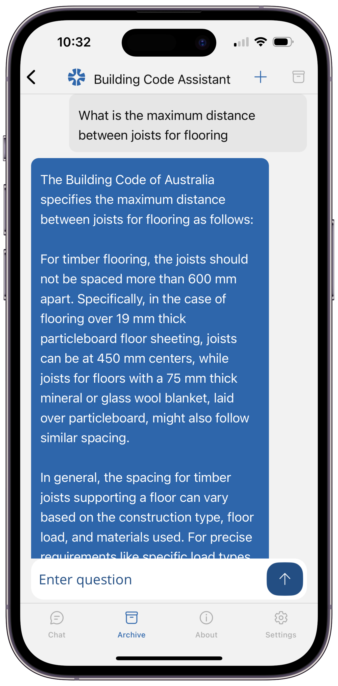 Screenshot of Building Code AI