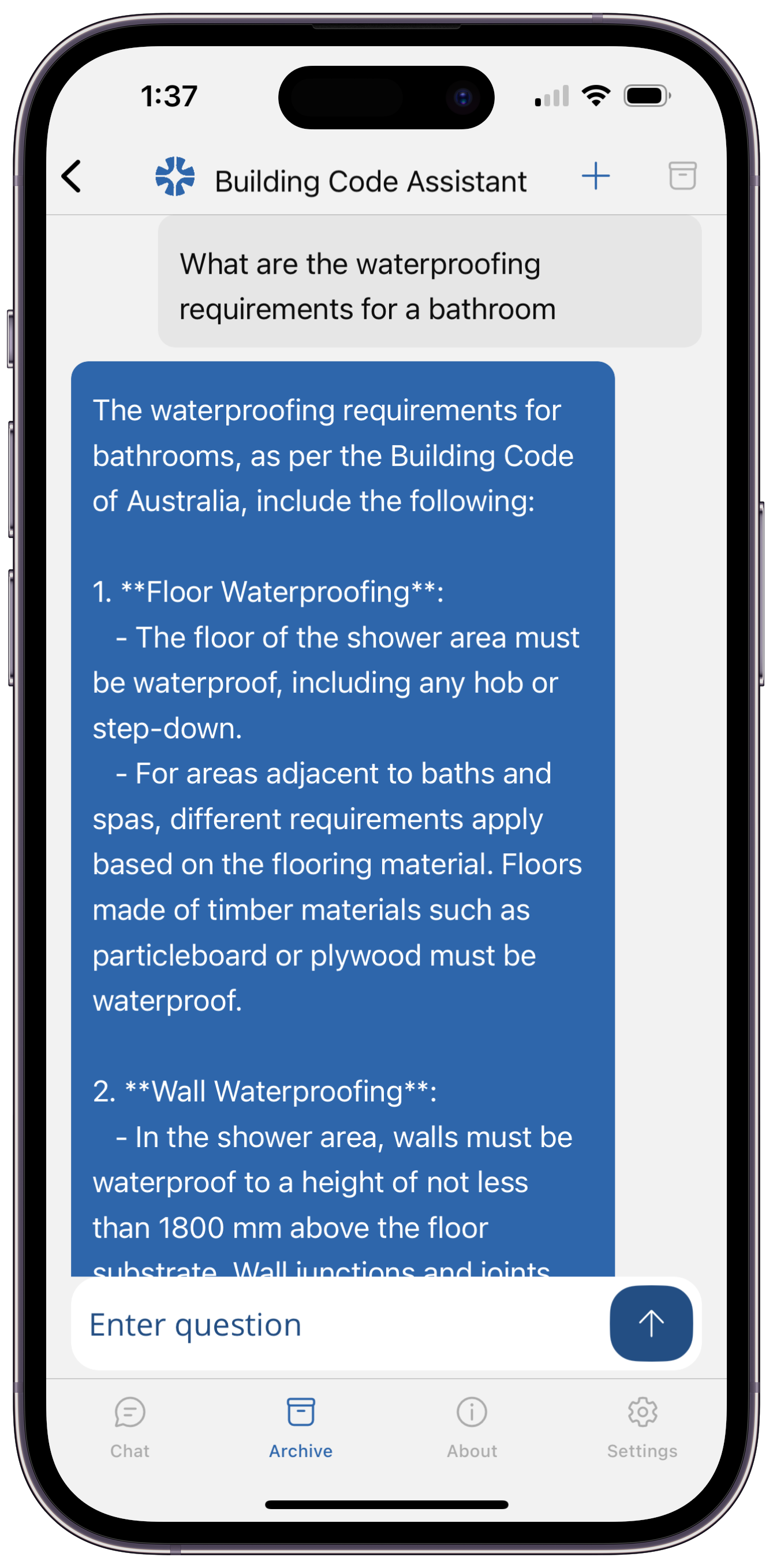 Building Code AI with natural chat